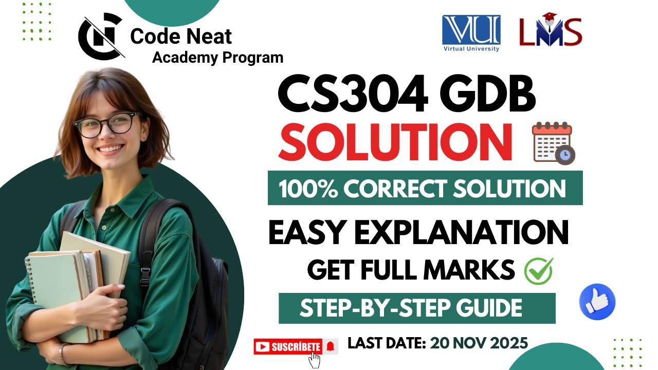 CS304 GDB Fall 2025 Solution | Step-by-Step GDB Solution with Reasoning | VU Guide | codeneat.com
