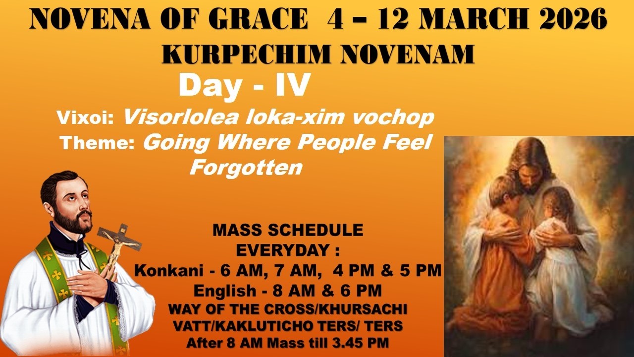 4 PM Konkani Mass | Dis 4 - Kurpechim Novenam | Basilica of Bom Jesus - Porne Goy | 7 March 2026