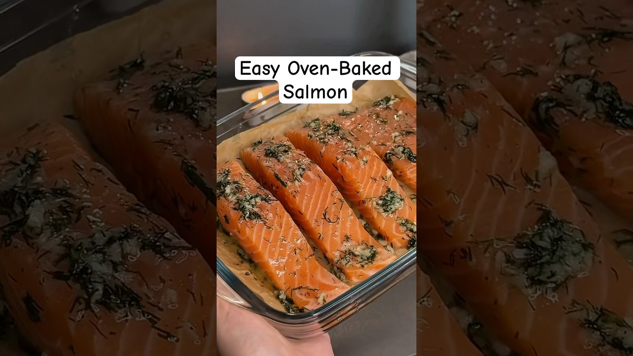 Easy Oven-Baked Salmon🐟🍋 (Juicy and Ready in 20 Minutes) #recipe #dinnerideas #easycooking #salmon