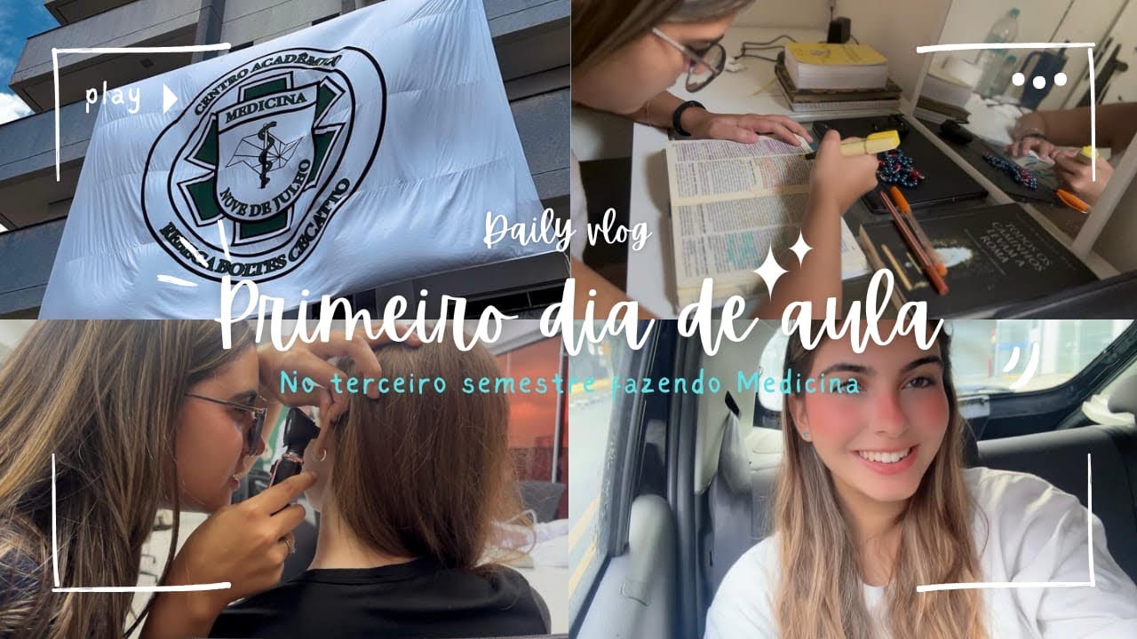 MEU PRIMEIRO DIA NO 3º SEMESTRE DE MEDICINA | Daily Vlog na Faculdade 🩺✨