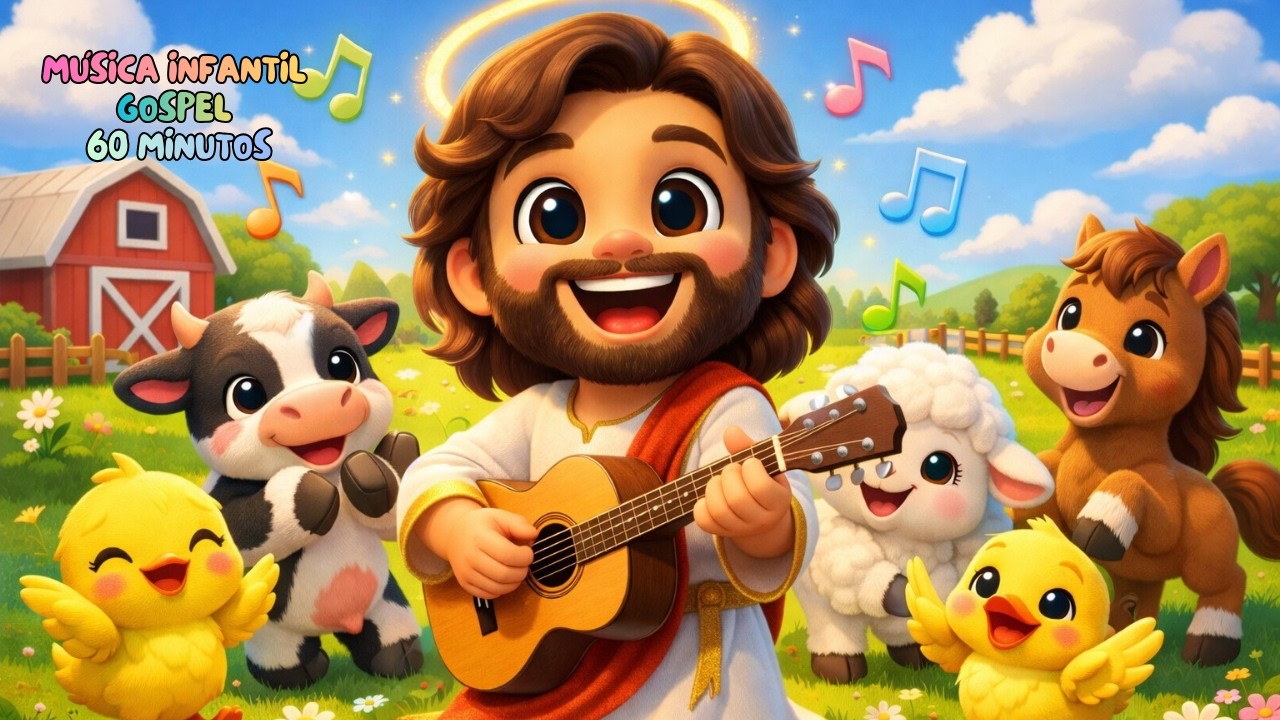 A Fazendinha de Jesus | As Melhores Canções Cristãs Para Crianças | 60 Minutos |  Música Infantil