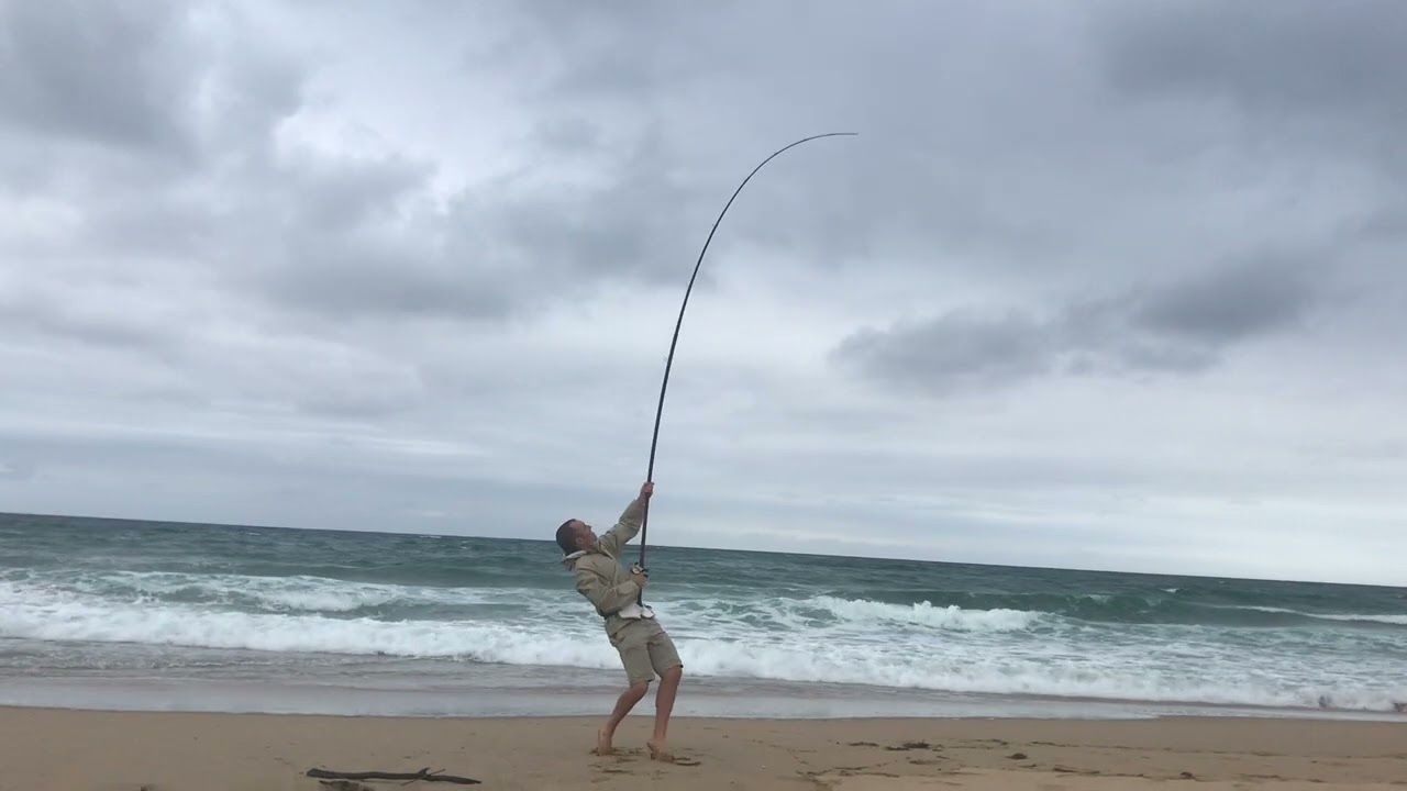 Práctica de lanzamiento de espaldas en la playa con 175 gramos #longcasting
