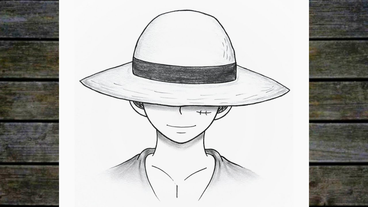 رسم سهل | رسم لوفي بقلم الرصاص | رسم انمي سهل | كيفية رسم الأنمي خطوة بخطوة