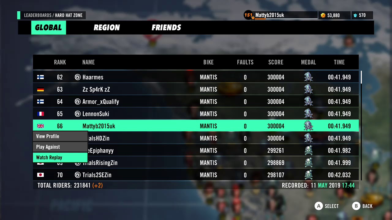 Trials Rising - Hard Hat Zone - Diamond Medal