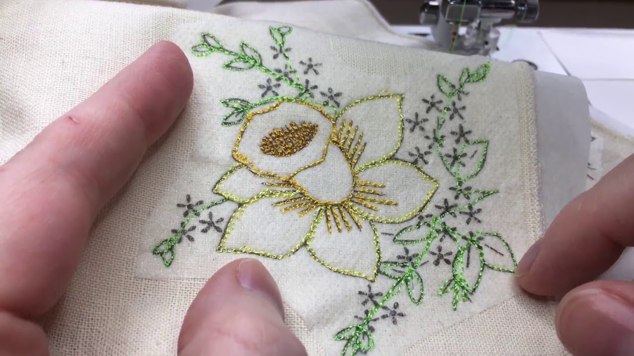 Free motion embroidery demonstration