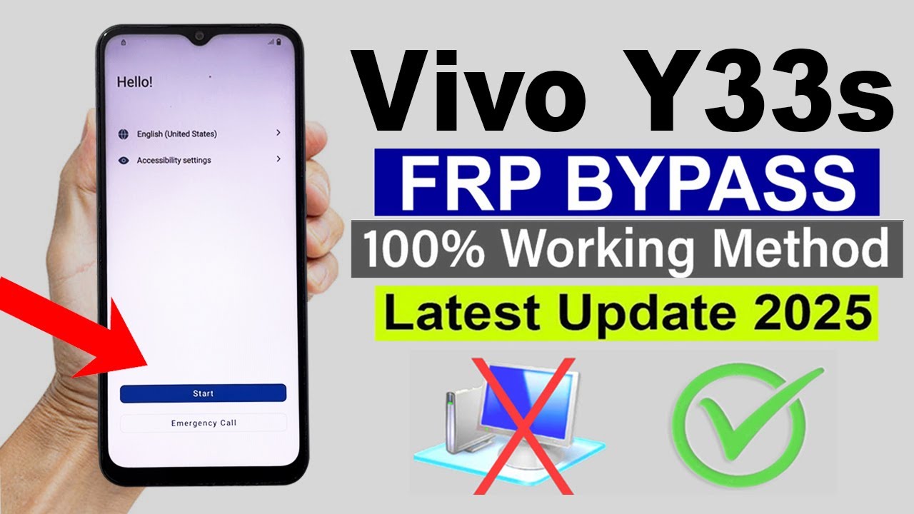 Vivo Y33s - DELETE GOOGLE ACCOUNT/ FRP BYPASS - 100% Working Method (Without PC)
