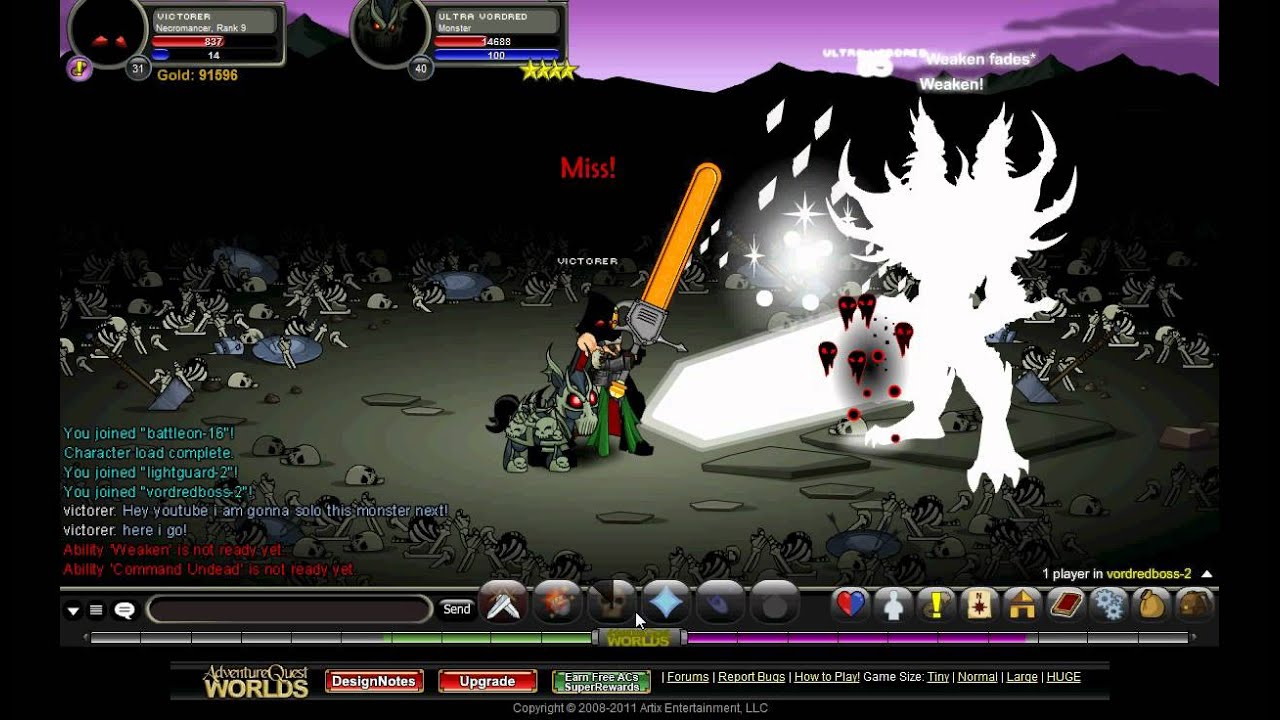 aqw soloing ultra vodred with necromancer class