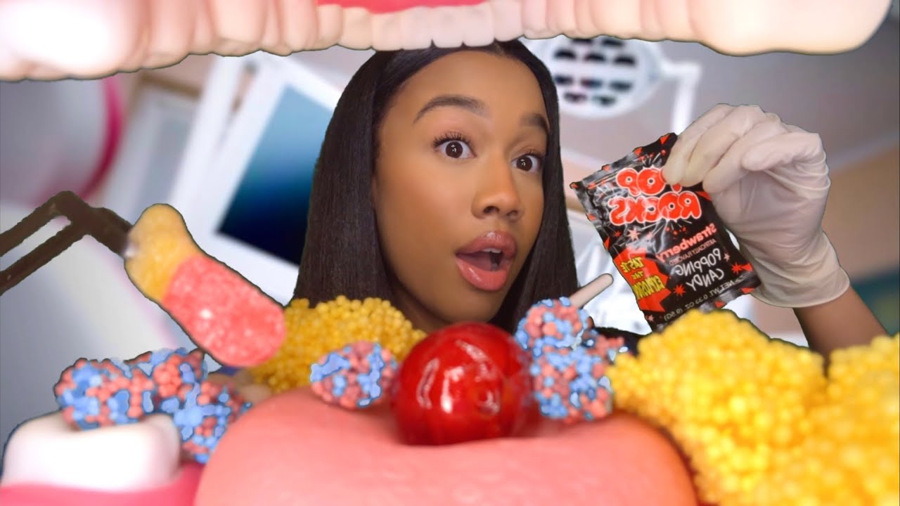 ASMR Dentist Cleans Your Teeth & Eats The Candy Out Of It 🦷🍫ASMR Dentist Role-play