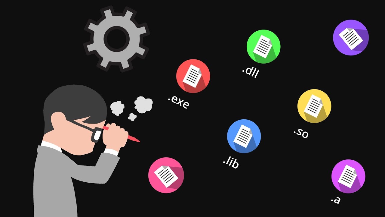 .lib vs .dll vs .so vs .a vs .exe vs .o