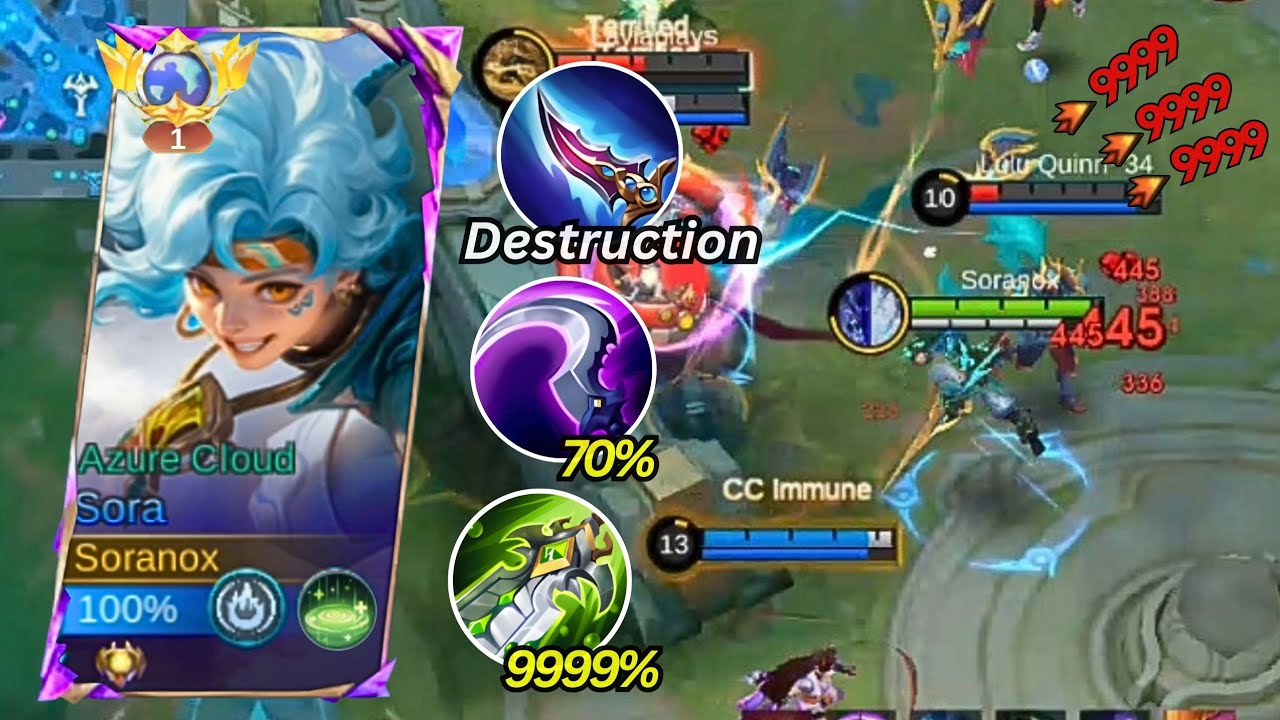 CRAZY SORA ASSASSIN BUILD SMOOTH COMBO EXECUTION!! (100% broken!) - Mobile Legends