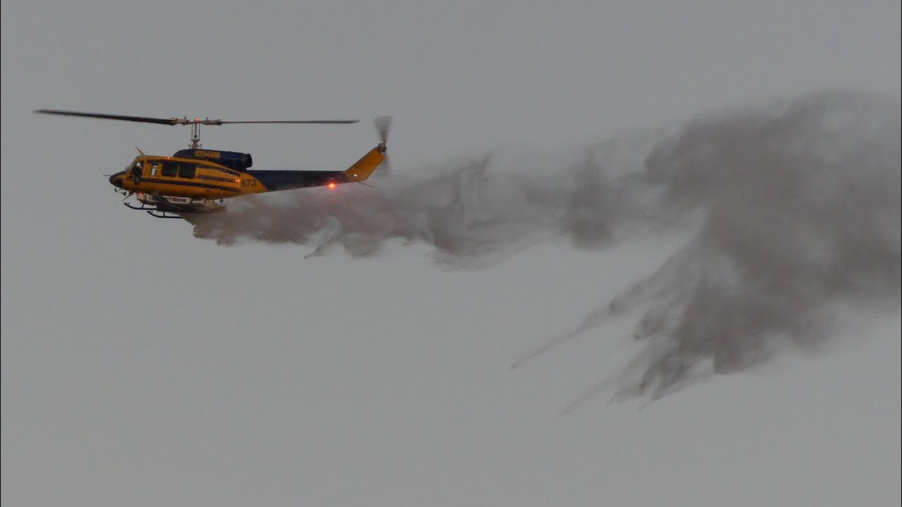 2 Bell 214B-1 Helitacks Returning From Bushfire, 27 Dec 2020