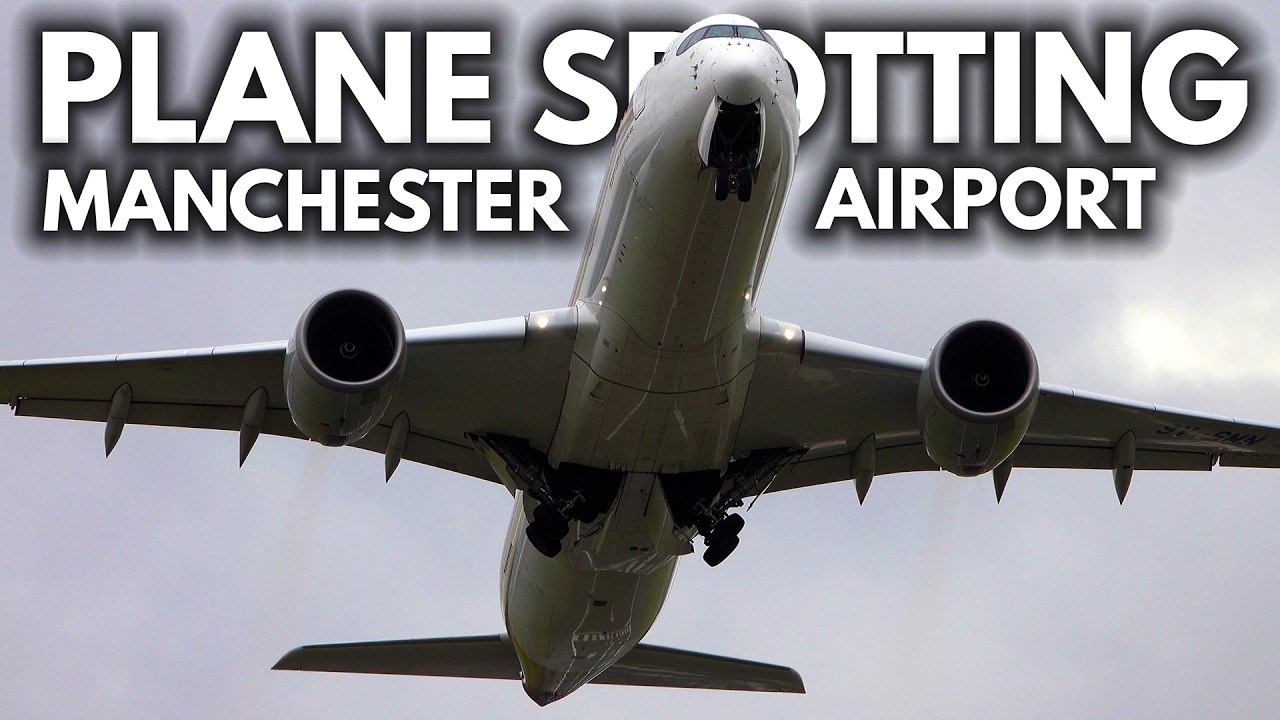 AWESOME Plane Spotting at Breezy Manchester Airport (23R Single Runway Ops!) A380 A350 B787 A330