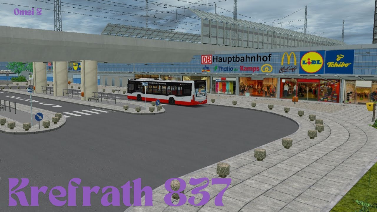 Omsi 2 Gameplay Pc 1080p | Mapa Krefrath | Hamburger Stadtbus  HHA 2017 | Linha 837 Region | Part 1