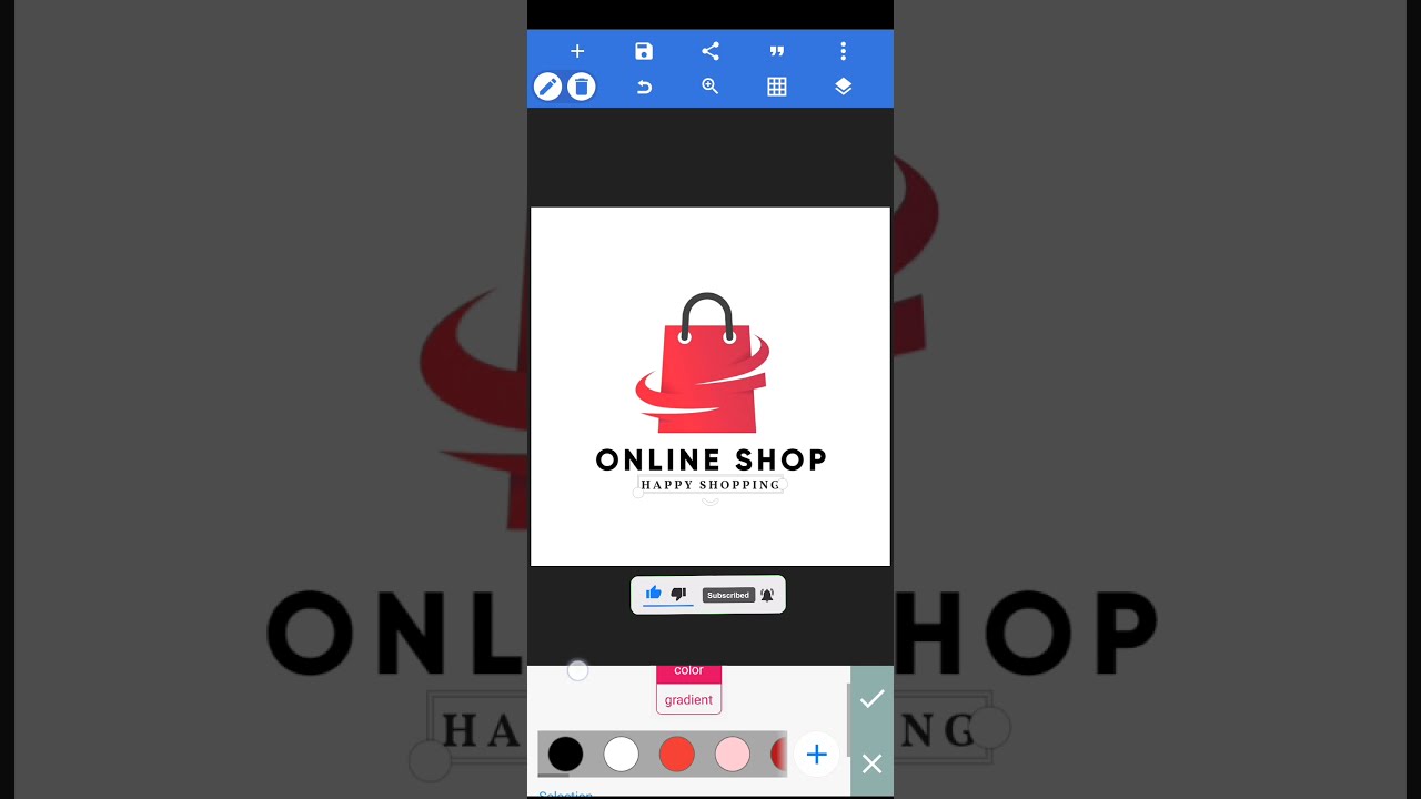 Shopping Logo Design On Pixellab || Shop logo design in mobile || Shop logo #shorts