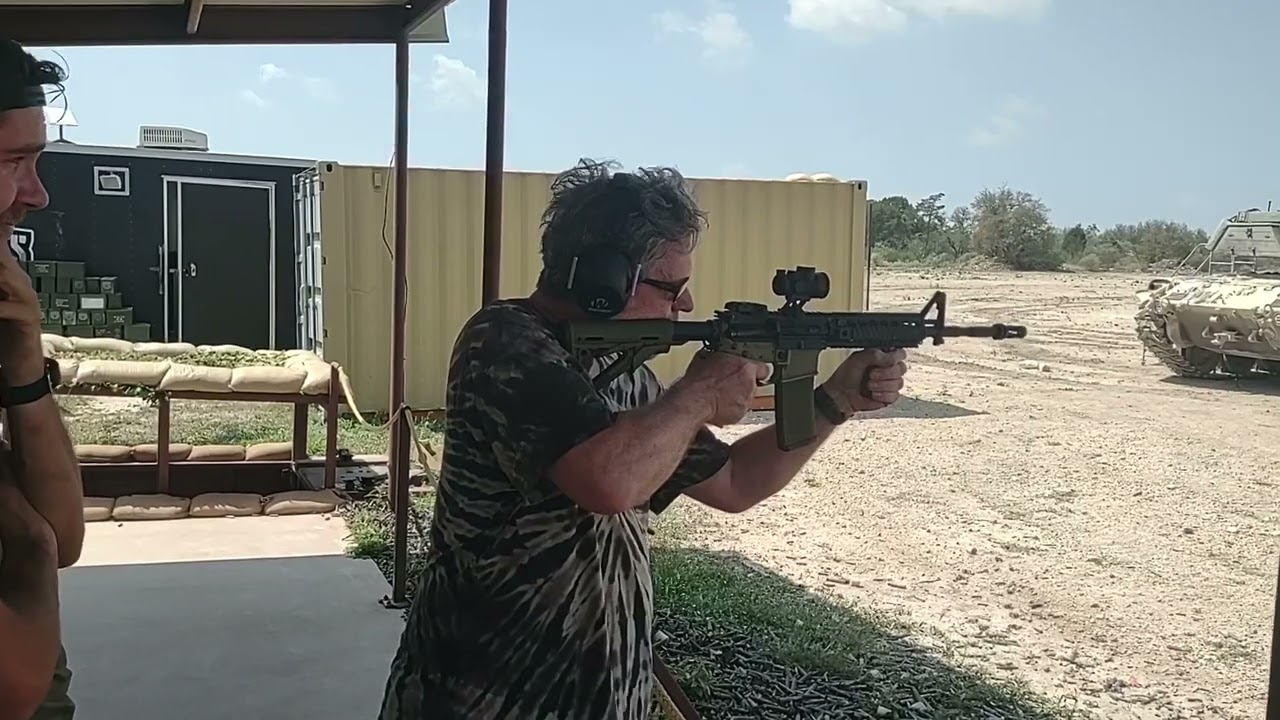 Firing an M4 carbine. @Drivetanks&nbsp;Ox Ranch, Uvalde TX 09APR2024.
