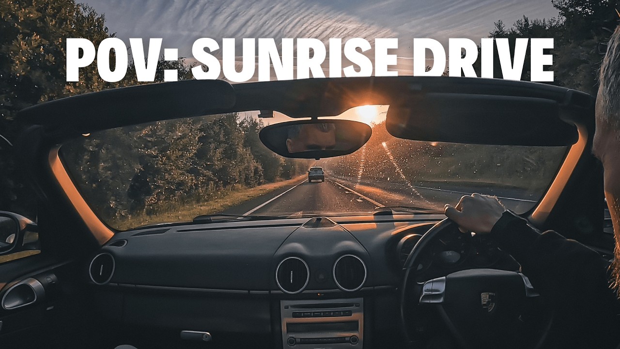Come with me on my 5:30am sunrise commute | POV Porsche Boxster Drive