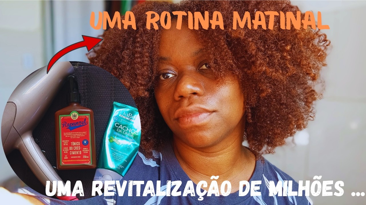 UMA ROTINA DA MANHA COM MEU CABELO 4B#cabelocrespo #cachos #transiçãocapilar