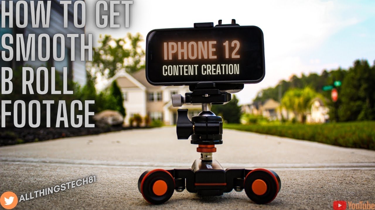 Andoer 3 Wheel Remote Control Motorized Dolly - Capture Smooth B Roll Footage (iPhone or DSLR)