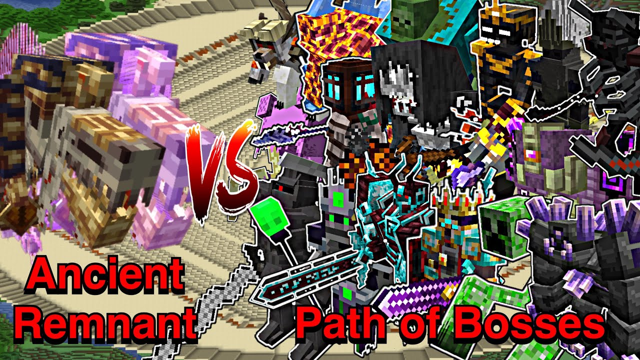 Minecraft |Mobs Battle| Ancient Remnant VS Path of Bosses