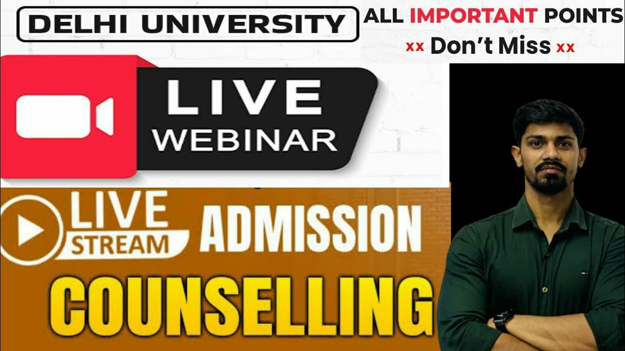 DU LIVE WEBINAR 2022 || DU ADMISSION 2022