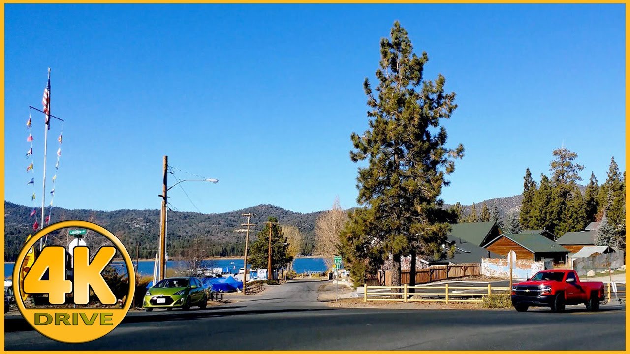 Driving Tour of Big Bear Blvd, Big Bear Lake (Eastward) [4K]