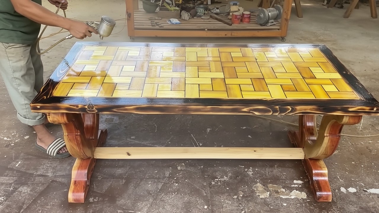 Skilled Woodworking Techniques, Creating a Unique Epoxy Dining Table From Solid Wood