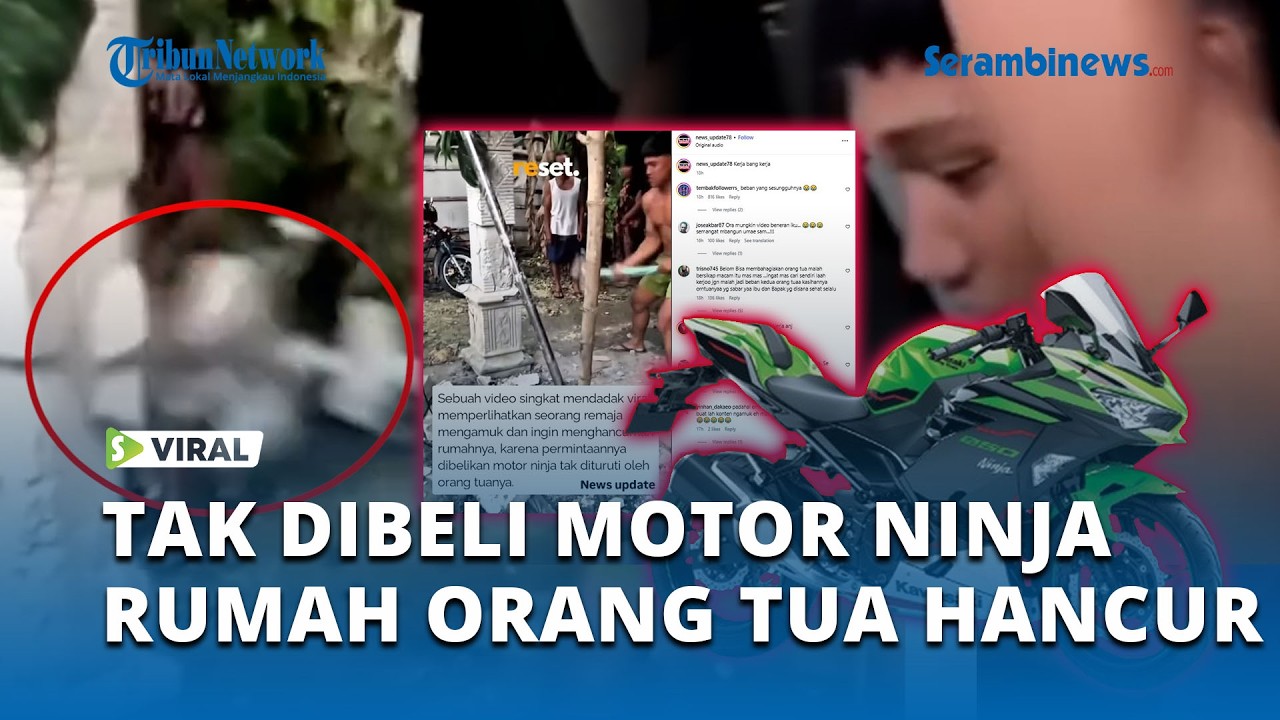 Emosi Tak Tertahan, Remaja Hantam Tiang Rumah karena Motor Ninja Tak Dibeli