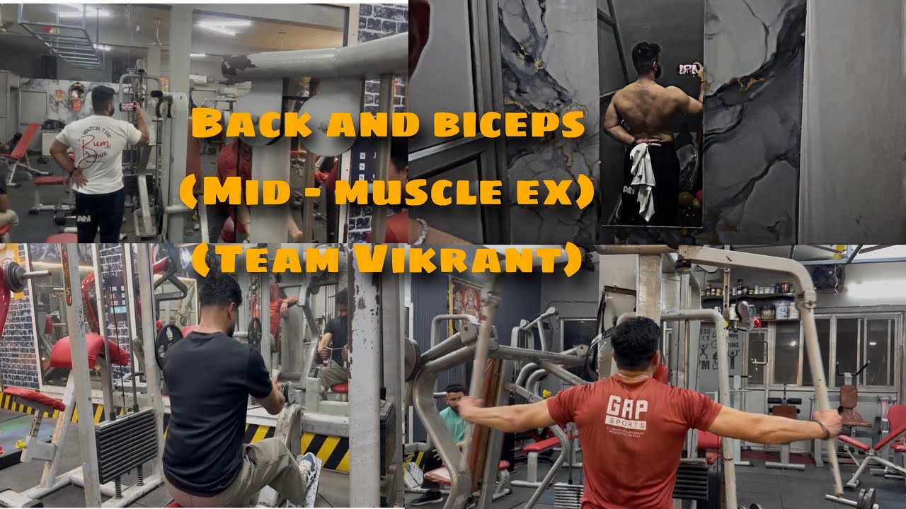 Back and biceps rowing exercise ( MID -MUSCLE EXERCISE) TEAM VIKRANT FULL EXERCISE VLOG #motivation 