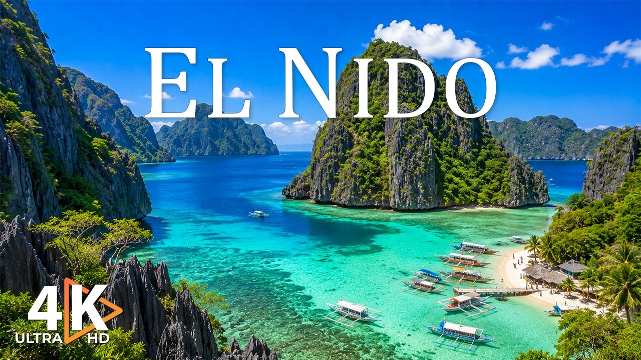 El Nido, Palawan 4K - The Jewel of the Philippines | Stunning Island Scenery | Relaxing Piano