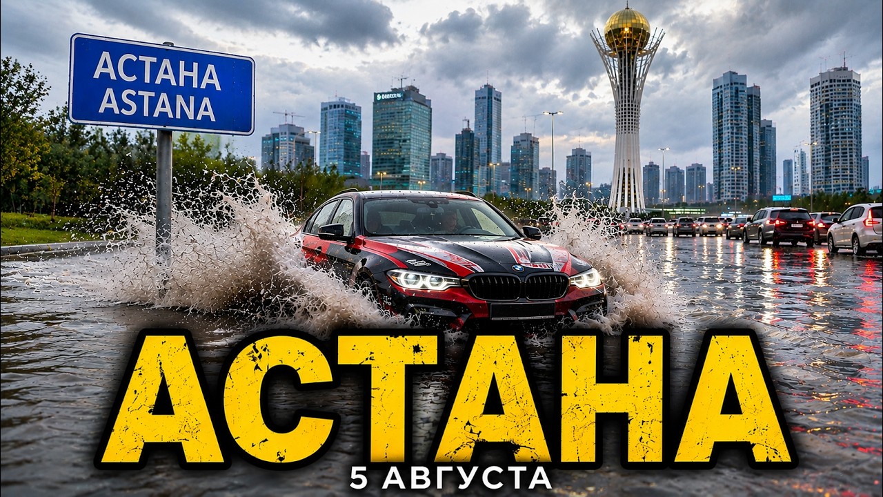 ЛИВЕНЬ В АСТАНЕ: Пробки, хаос и &laquo;мокрый&raquo; Левый берег. водители?