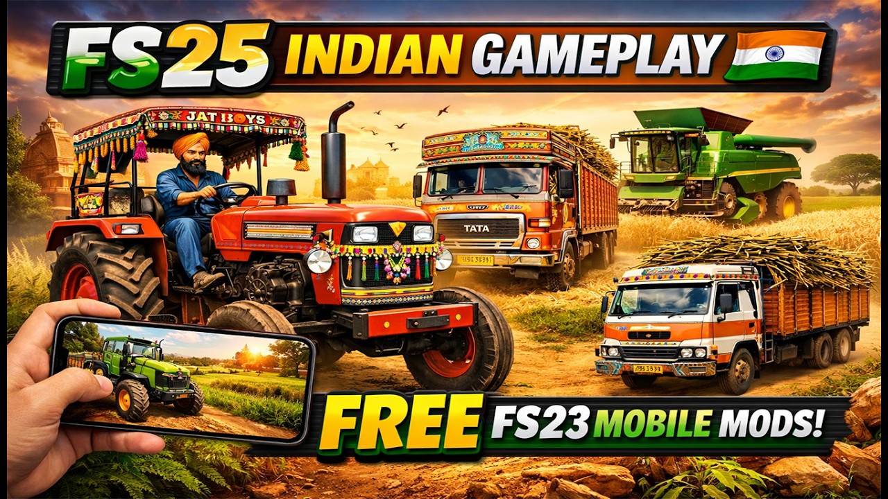 FS25 Indian Farming LIVE | Free Mobile Mods