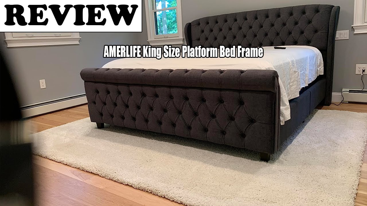 AMERLIFE King Size Platform Bed Frame Review 2023