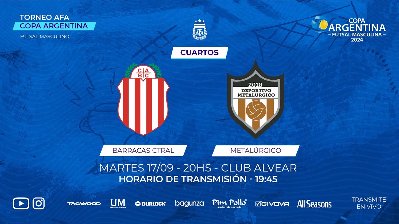 Copa Argentina de Futsal | Cuartos de final | Barracas Central - Dep. Metalúrgico