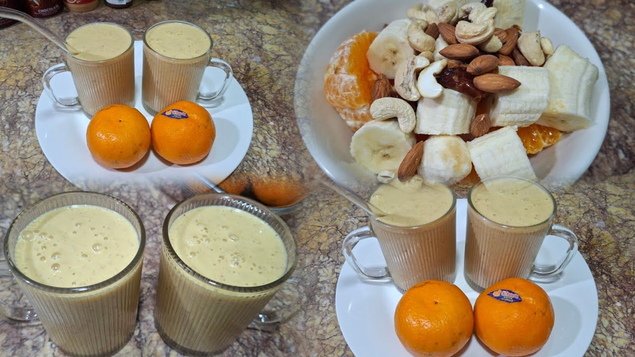 Orange Banana Smoothie Recipe | 3 Ingredients Recipe | How To Make Orange Banana Smoothie |