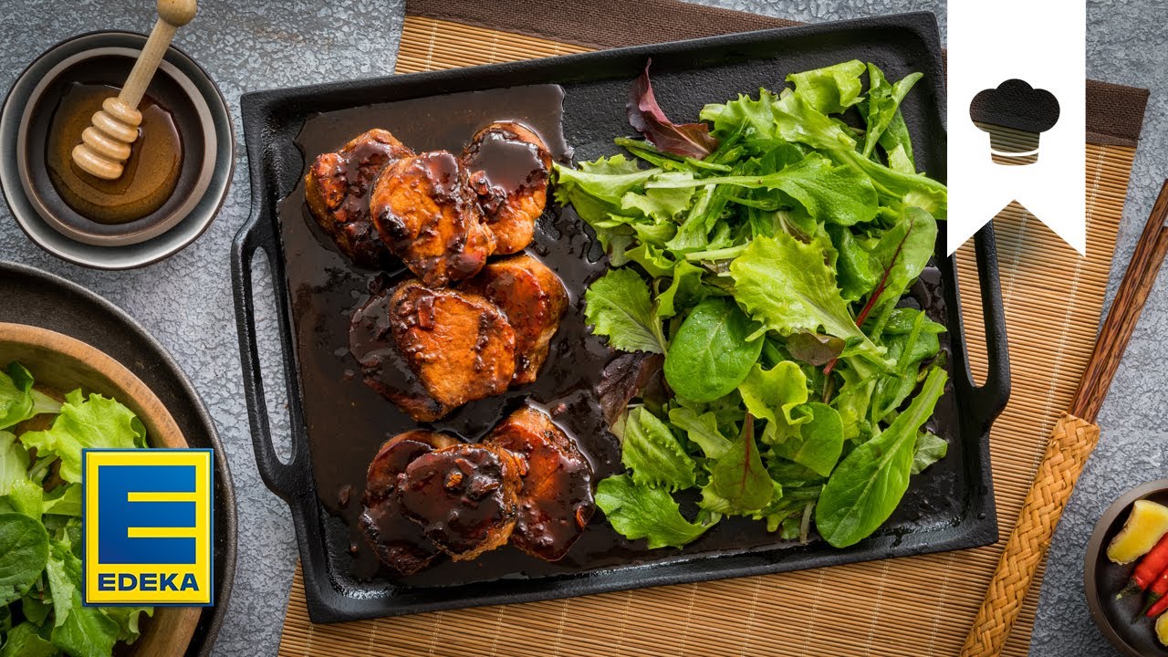 Schweinefleisch s&uuml;&szlig;-sauer Rezept I Schweinefilet mit Salat | EDEKA