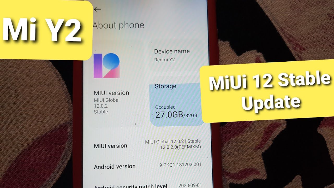 Redmi Y2 New Update MiUi 12 Stable😍😍