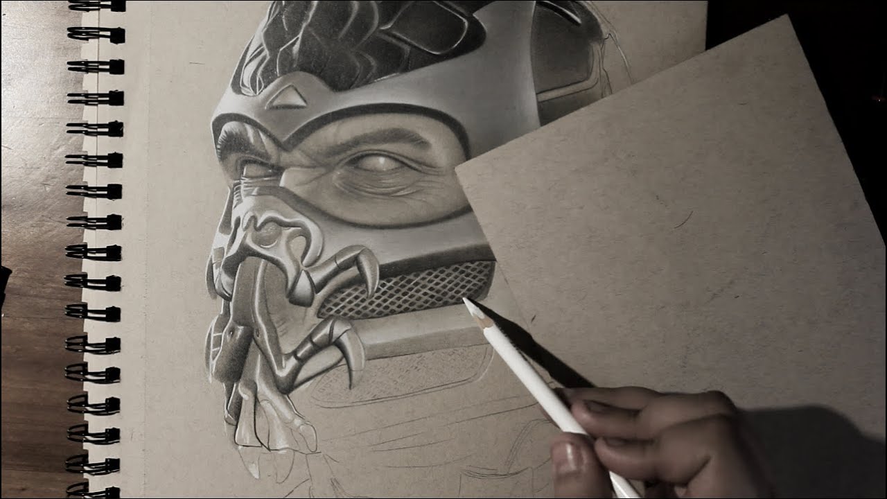 Mortal Kombat: drawing scorpion