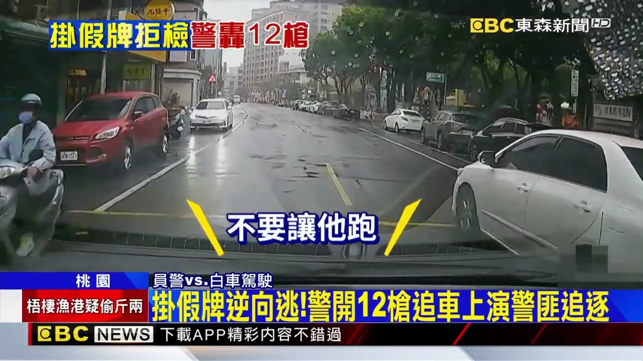 掛假牌逆向逃！ 3勇警開12槍追車險遭衝撞@newsebc