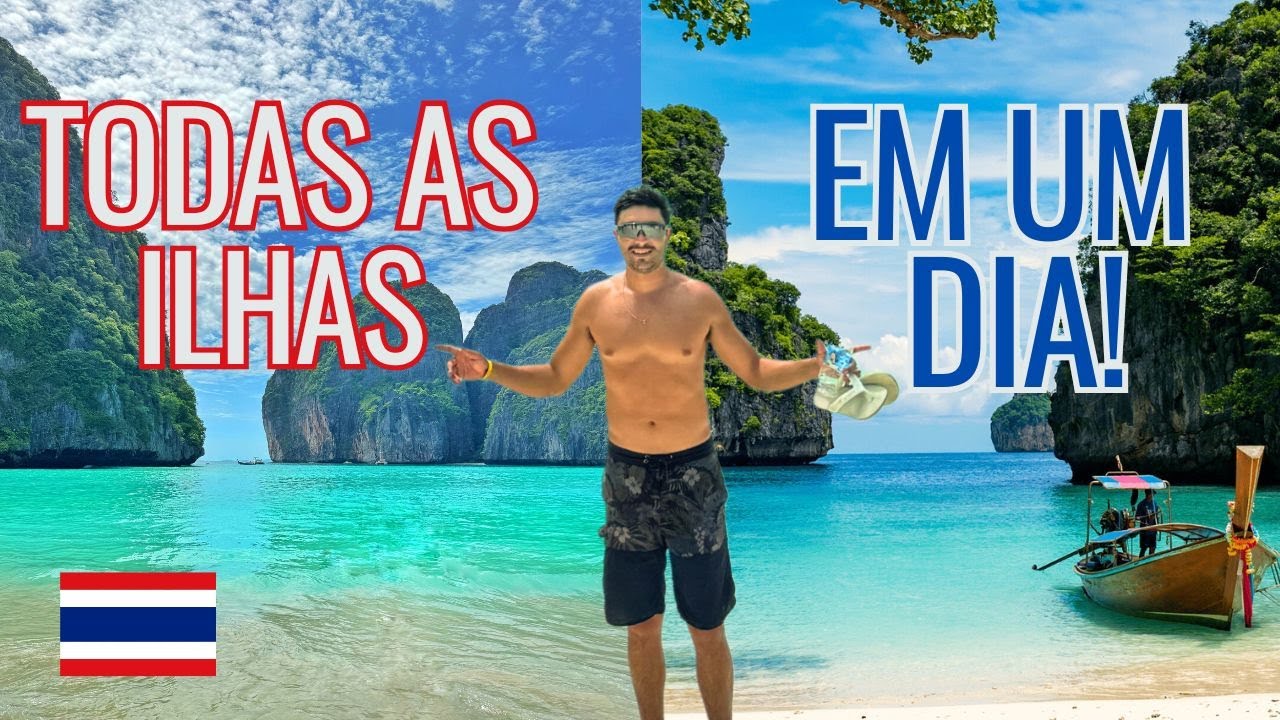 DE BARCO POR TODAS AS ILHAS DE PHI PHI EM 1 DIA! - TAILÂNDIA 🇨🇷