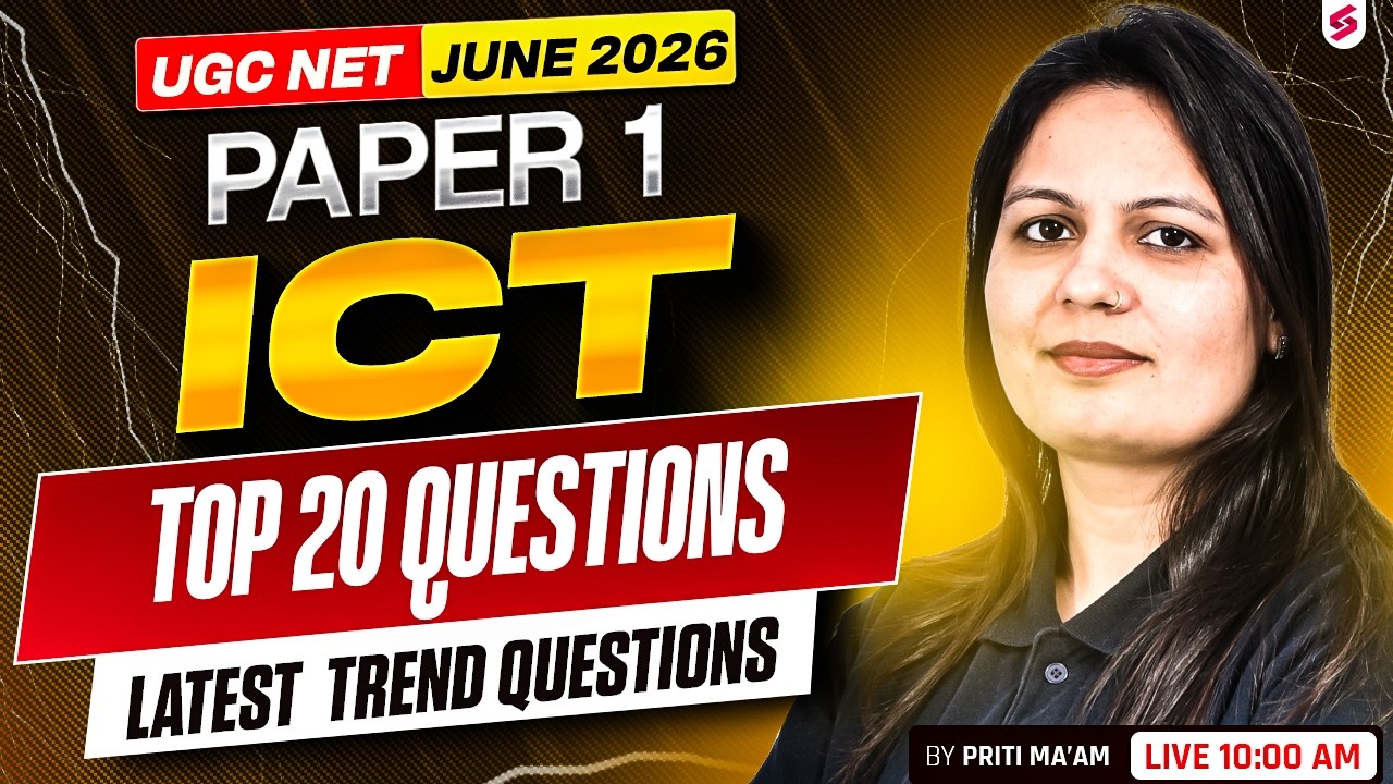 ICT UGC NET Paper 1 | UGC NET Paper 1 ICT Class | ICT UGC NET Paper 1 Questions By Priti Mam