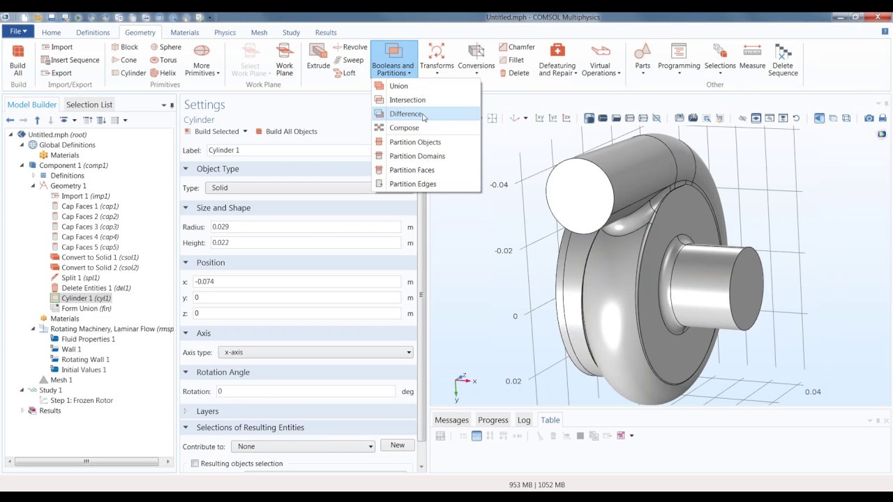 Расчет гидротурбины в COMSOL Multiphysics