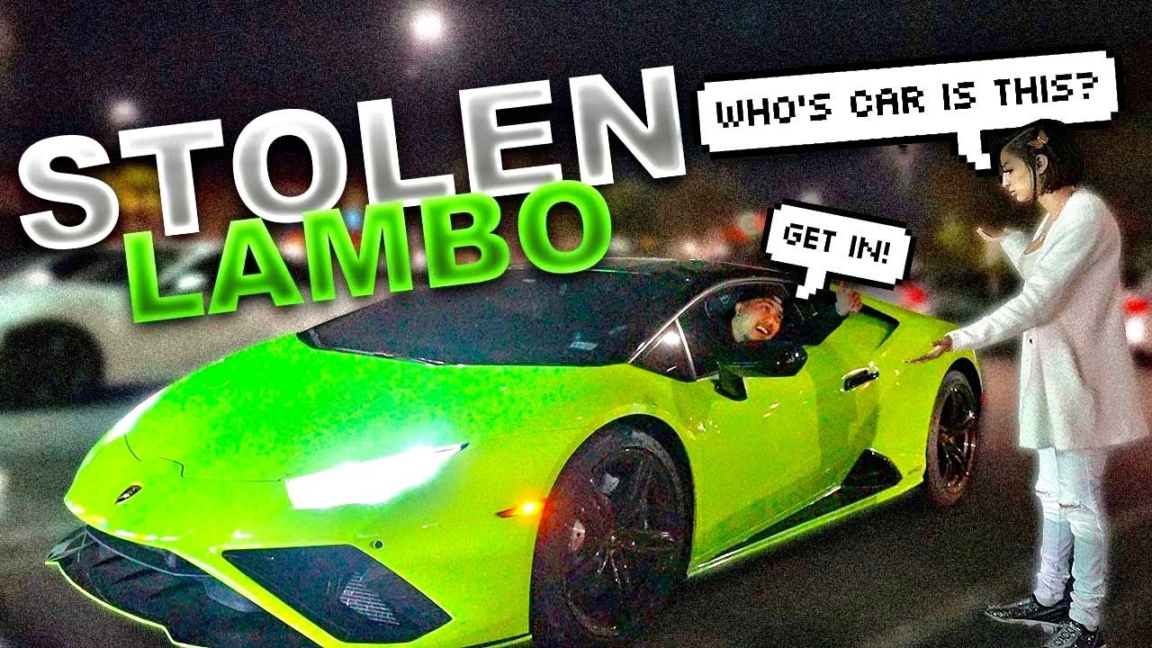 Picking Up My Girlfriend in a &ldquo;STOLEN&rdquo; Lamborghini Prank! *SHE FREAKED*