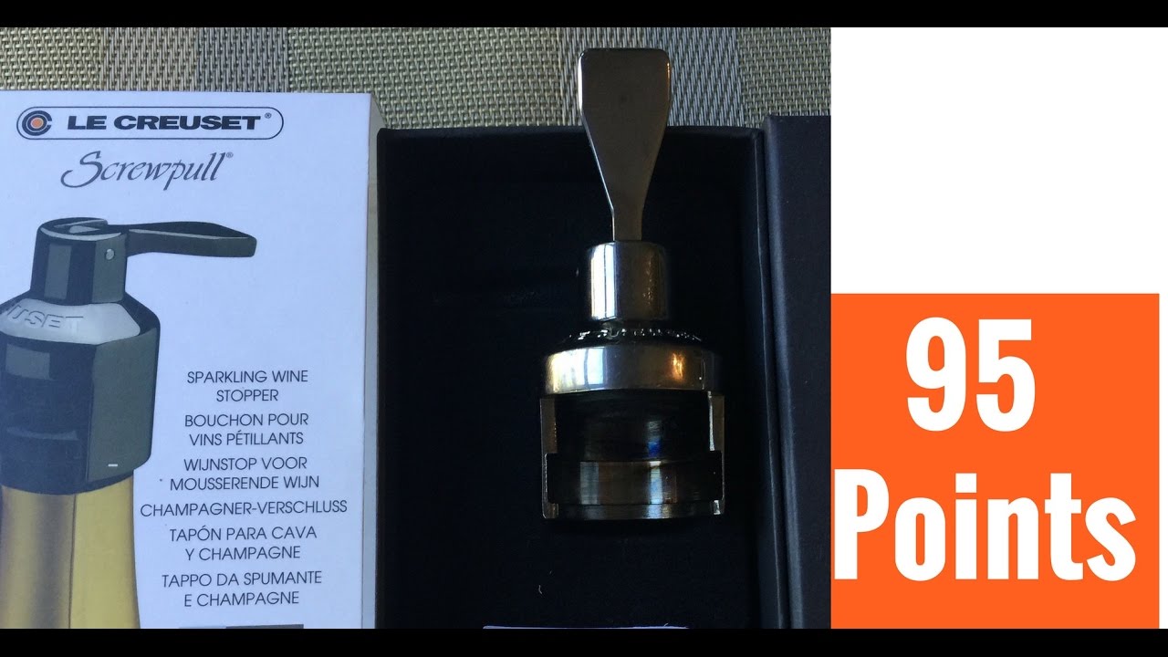 THE BEST - Le Creuset Champagne Crown Bottle Sealer 95 Points (Champagne and Sparkling Wine Stopper)