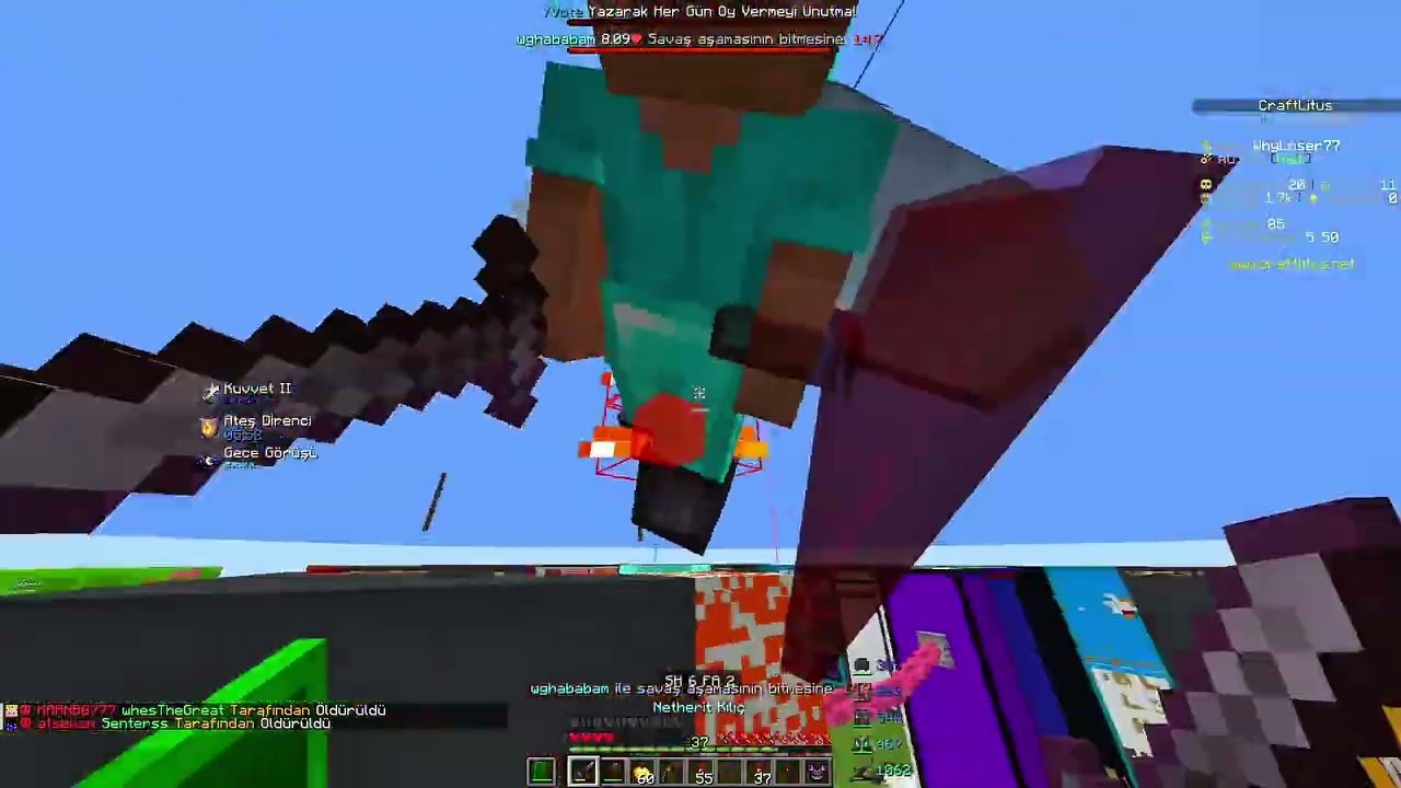 CraftLitus Kill Montage 18x Elitra (Swocyz & Arda1214 için)