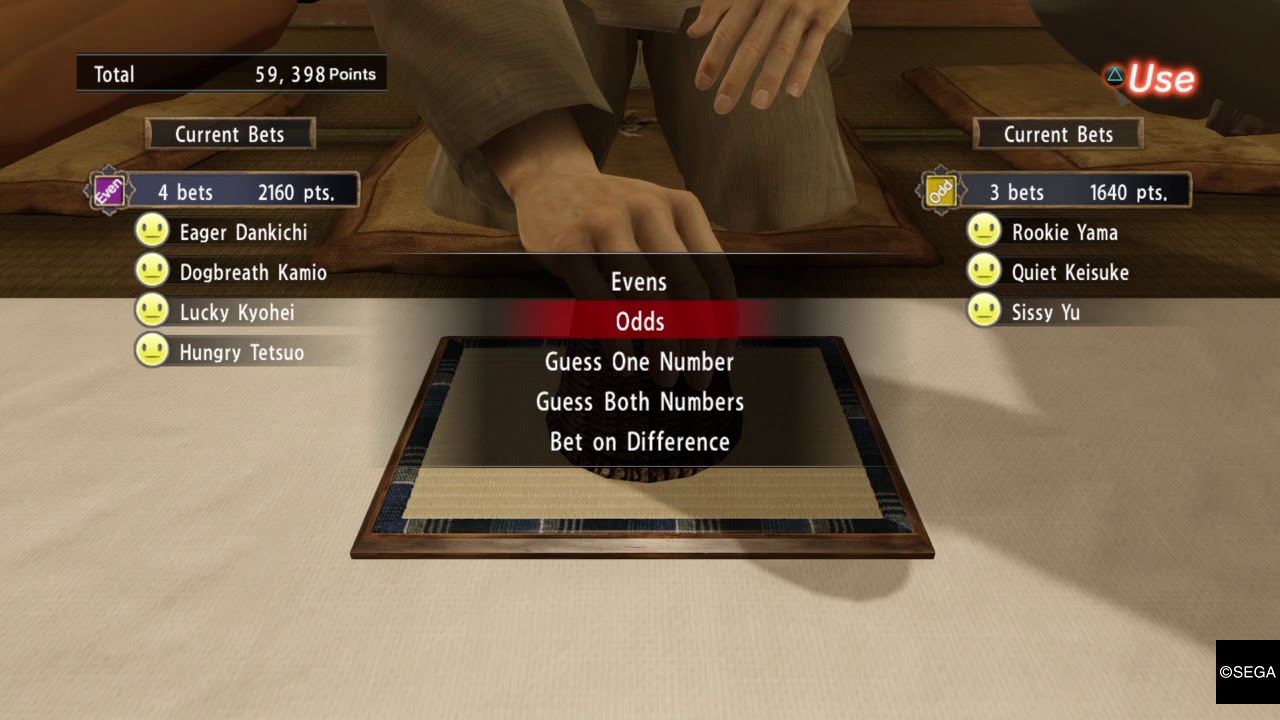 YAKUZA KIWAMI - Cho-han pts grind for 99,999pts gear