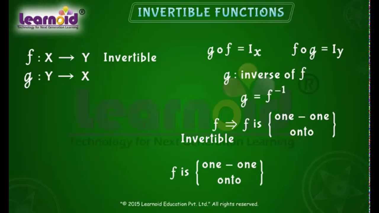 Class 12: Invertible Functions