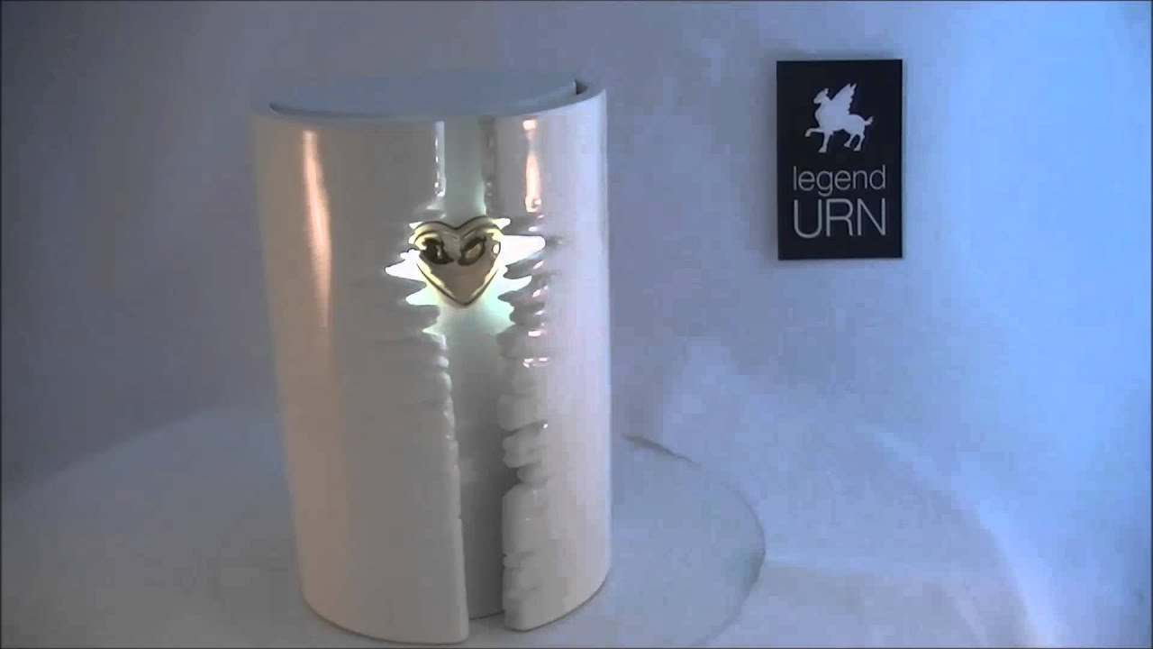 LegendURN LED light heart urn licht hart Leuchte herz urne fun&eacute;raire &eacute;clairage Led coeur urna belysn