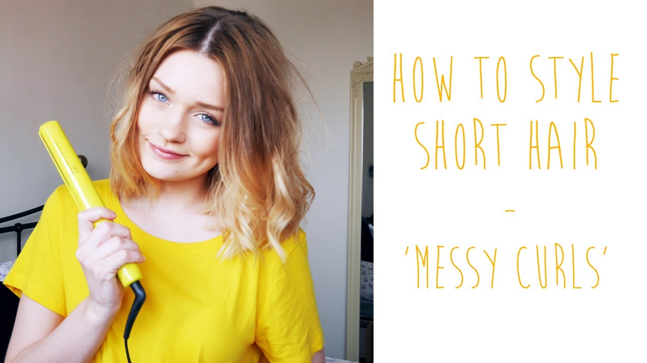 HOW-TO: MESSY CURLS FOR SHORT HAIR | tinytwisst