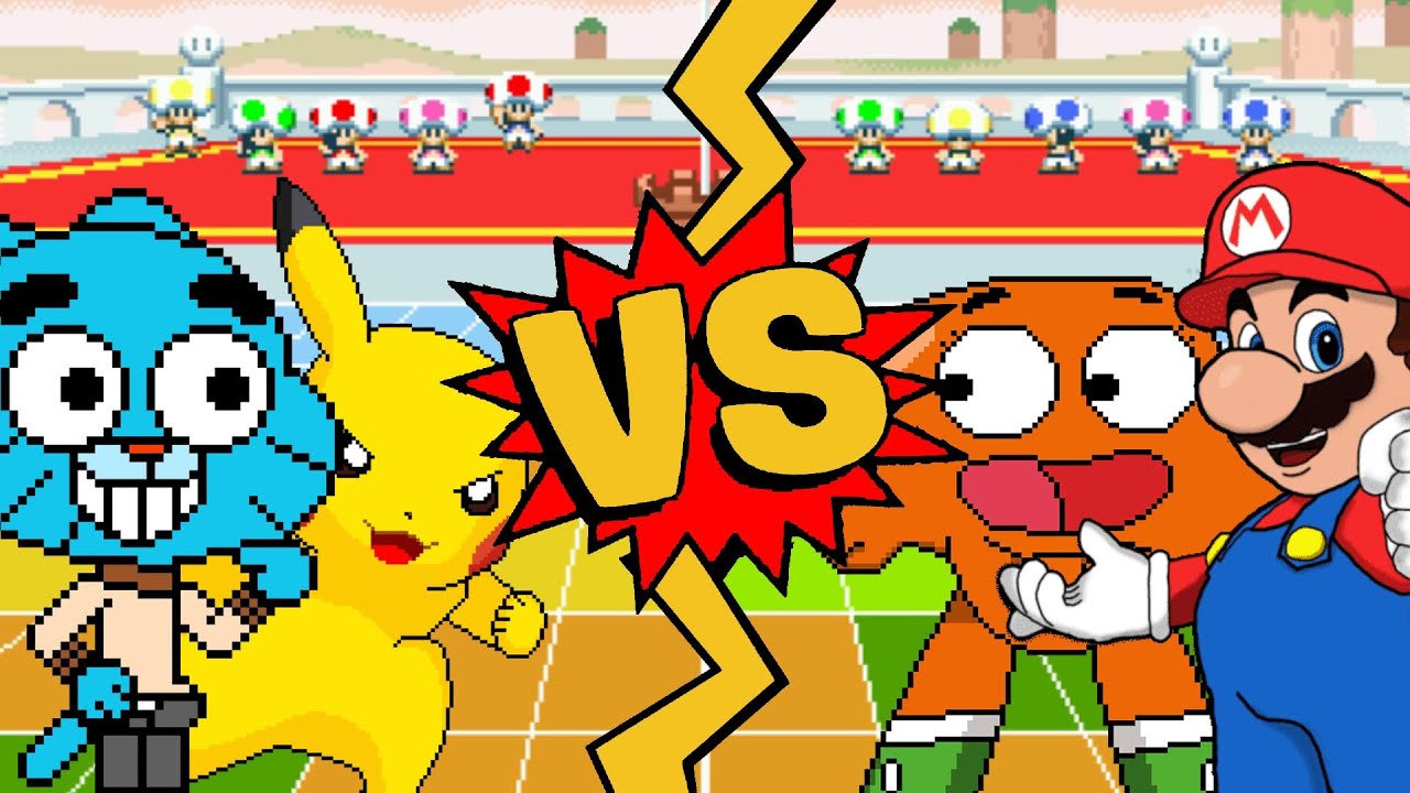 M.U.G.E.N Battles | Gumball/Pikachu vs Darwin/Mario