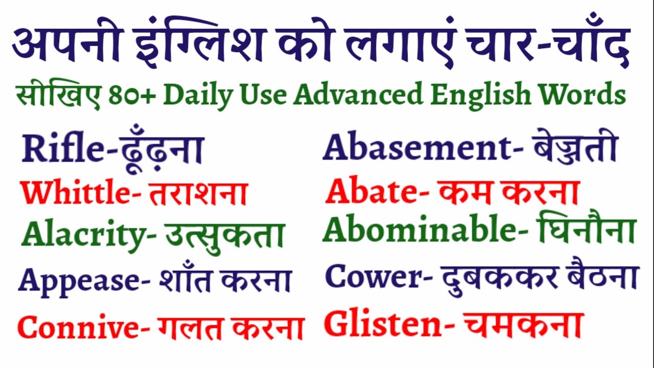 Advanced English Vocabulary || English Words With Meaning and Examples || Learn New English Words